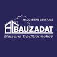 Bauzadat maisons traditionnelles maçonnerie générale écrit en blanc sur fond bleu