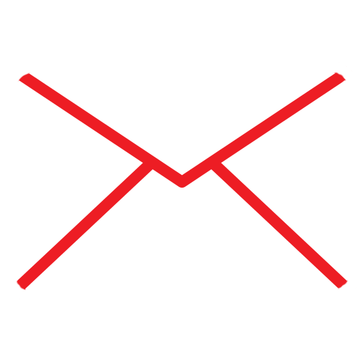 Icone email - enveloppe rouge et blanc