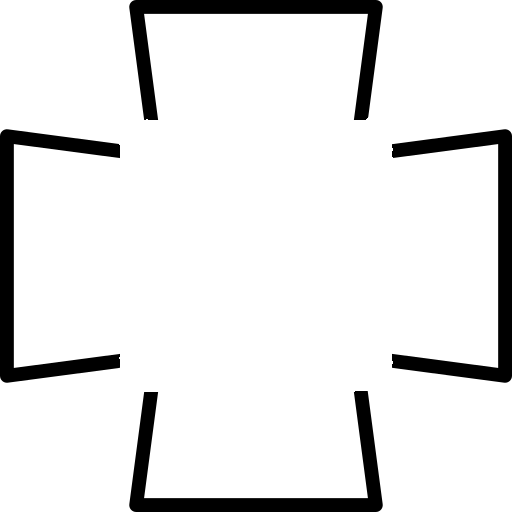 5 quadrilatères noirs et blanc