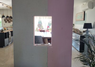 Séparation de pièce en placo et peinture